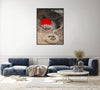 Inspirational Canvas Print: Badger with Red Pom Poms