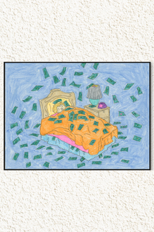  Canvas Print: 'Money While I Sleep' - Artistic Representation