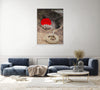 Inspirational Canvas Print: Badger with Red Pom Poms