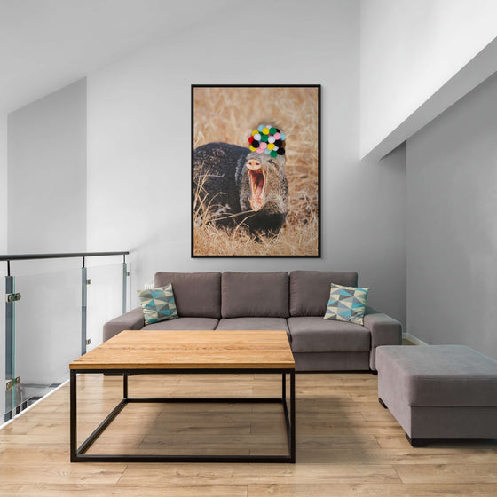 Yawning Warthog' Canvas - Artistic Home Decor