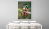 Decorative Canvas Print: 'Baby Raccoon with Rainbow Pom Poms