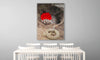 Inspirational Canvas Print: Badger with Red Pom Poms