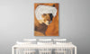 Modern Canvas Print: 'Lioness in Warhol Wig' - Contemporary Art