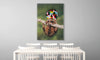 Decorative Canvas Print: 'Baby Raccoon with Rainbow Pom Poms