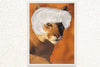 Modern Canvas Print: 'Lioness in Warhol Wig' - Contemporary Art